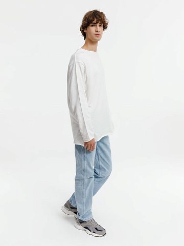 Лонгслив унисекс Siluetti Fuori, молочно-белый - рис 8.