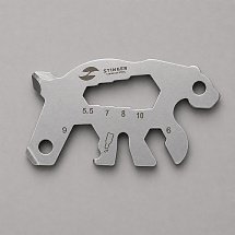 Мини-мультитул карманный Stinger, 55 x 35 мм, 5 функций, медведь, нержавеющая сталь, серебристый, в блистере