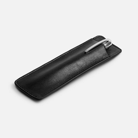 Набор Arc Soft Touch: ручка с кожаным футляром, черный - рис 3.