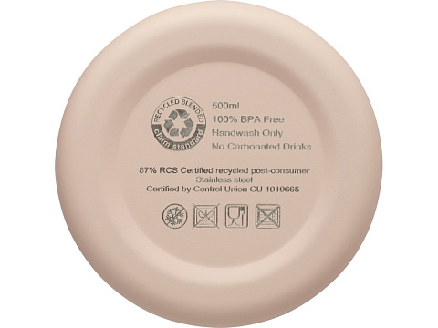 Spring медная бутылка с вакуумной изоляцией, сертифицированная согласно RCS, 500 мл - Бледно-розовый - рис 5.