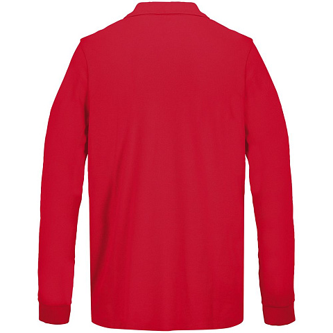 Рубашка поло унисекс с длинным рукавом Pacific LSL, красная - рис 3.