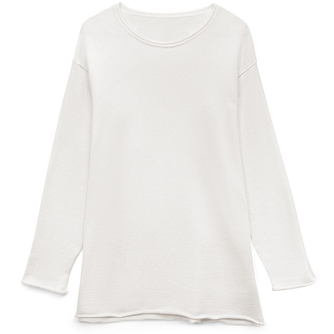 Лонгслив унисекс Siluetti Fuori, молочно-белый - рис 2.