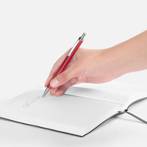 Ручка шариковая Alumno, красная - рис 5.