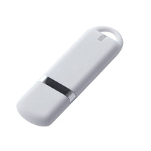 USB-флешка на 128 ГБ 3.0 USB, с покрытием soft-touch, белый