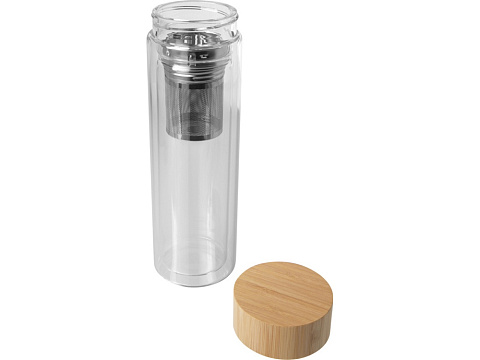 Bailey бутылка с емкостью для заваривания из борсиликатного стекла емкостью 400 мл с бамбуковой крышкой - прозрачный - рис 3.