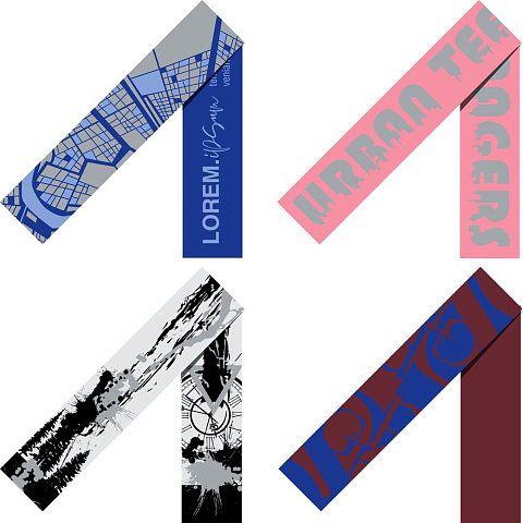 Шарф Tricksy Classic Net, XXL на заказ, полушерсть - рис 2.