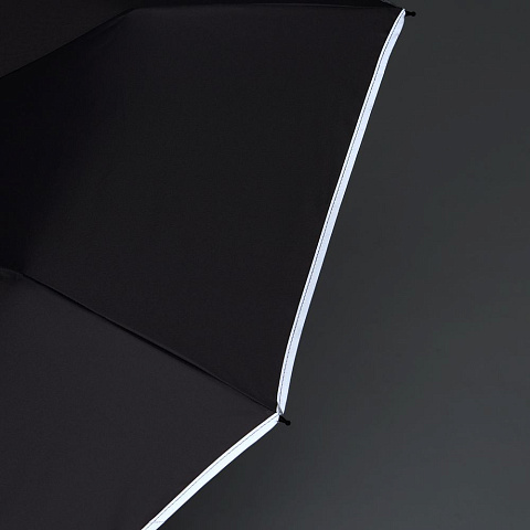 Зонт обратного сложения Norsken с фонариком, черный - рис 11.