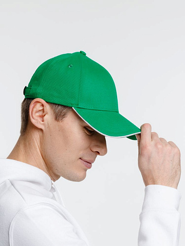 Бейсболка Spiker, зеленая с белым - рис 11.