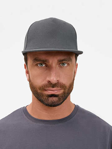 Бейсболка Epicore с прямым козырьком, серая - рис 7.