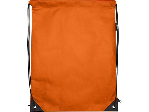 Рюкзак-мешок  на шнурке Evergreen из переработанного нетканого материала, оранжевый - рис 2.