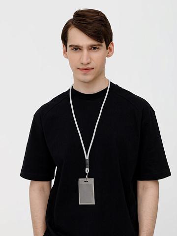 Шнурок для бейджа Tube Metal, серый - рис 8.