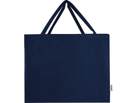 Odessa большая эко-сумка из переработанного хлопка, сертифицированного согласно GRS, плотностью 220 г/м² - Темно - синий - рис 2.