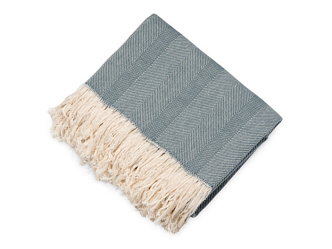 Подарочный набор с пледом, свечой и диффузором, синий - рис 3.