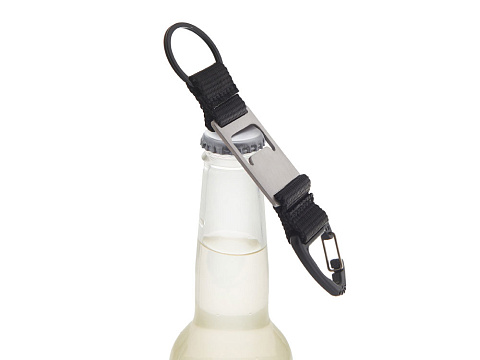 Брелок-ремувка с открывашкой и карабином Champion, черный - рис 5.