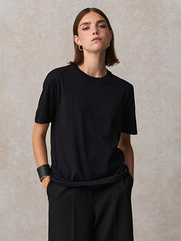 Футболка унисекс Lyam, темно-синяя - рис 6.