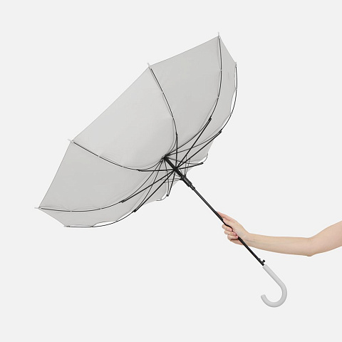 Зонт-трость Jolly Brolly, светло-серый - рис 8.