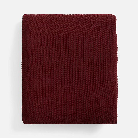 Плед Longview, темно-красный (винный) - рис 3.