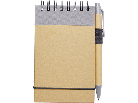 Блокнот А7 Zuse с ручкой шариковой, лиловый - рис 2.