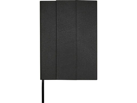 Блокнот Alejandra формата А5 с твердой обложкой из переработанной кожи - сплошной черный - рис 2.