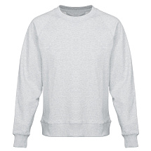 Свитшот оверсайз с рукавом реглан Belgrade, унисекс, серый меланж