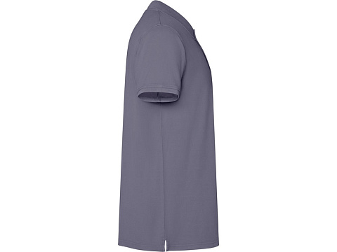 Рубашка поло Cobain унисекс, серо-голубой выстиранный - рис 3.