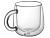 Кружка с двойными стенками с широкой ручкой Fog, прозрачный - миниатюра - рис 3.