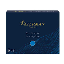 Чернила в картридже Waterman Ink cartridge Standard Blue (в упаковке 8 картриджей)