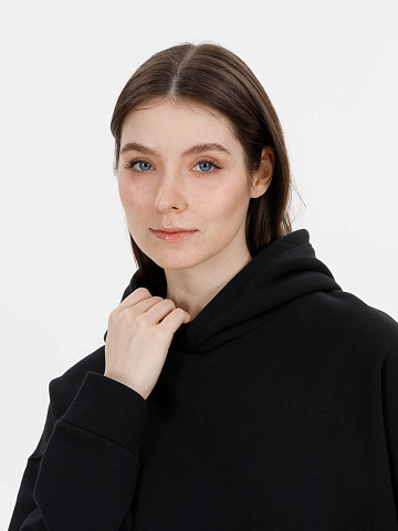 Худи оверсайз унисекс Snuggie, черное - рис 11.