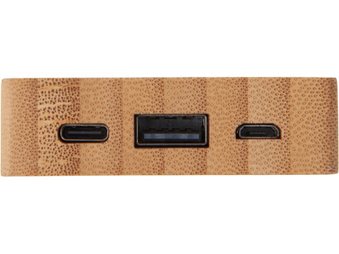 Внешний аккумулятор с подсветкой лого Reedia S2, 5000 mAh, бамбук, черный - рис 6.