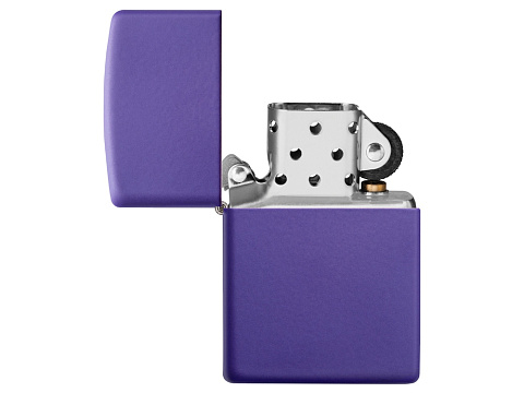 Зажигалка ZIPPO Classic с покрытием Purple Matte, латунь/сталь, фиолетовая, матовая, 38x13x57 мм - рис 3.