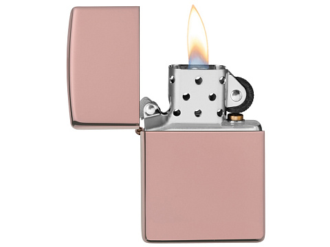 Зажигалка ZIPPO Classic с покрытием High Polish Rose Gold, латунь/сталь, розовое золото, 38x13x57 мм - рис 4.