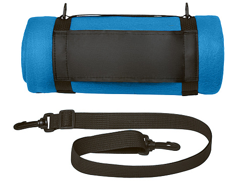 Плед Нежность с плечевым ремнем, синий - рис 5.