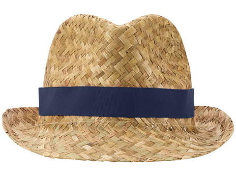 Pricus соломенная шляпа - Темно - синий / Натуральный - рис 2.
