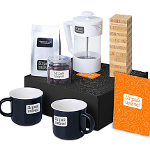 Подарочный набор Re:y. Together  с френчпрессом, кружками и дженгой