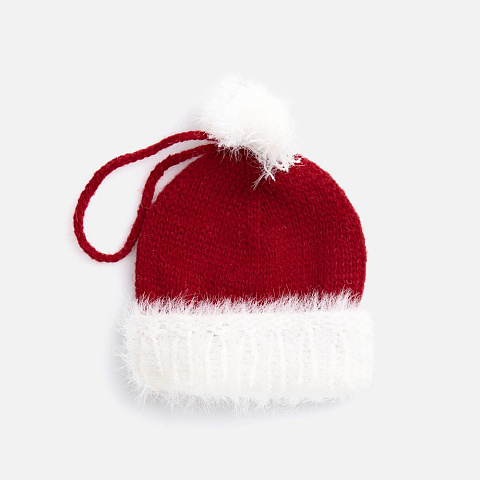 Подвеска на елку «Вьюшка», шапочка, красная - рис 2.