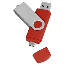 USB/micro USB-флешка 2.0 на 16 Гб «Квебек OTG», красный