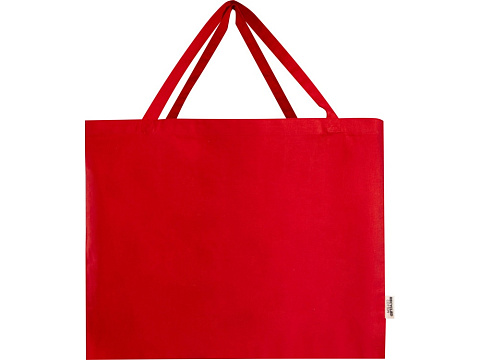 Odessa большая эко-сумка из переработанного хлопка, сертифицированного согласно GRS, плотностью 220 г/м² - Красный - рис 2.