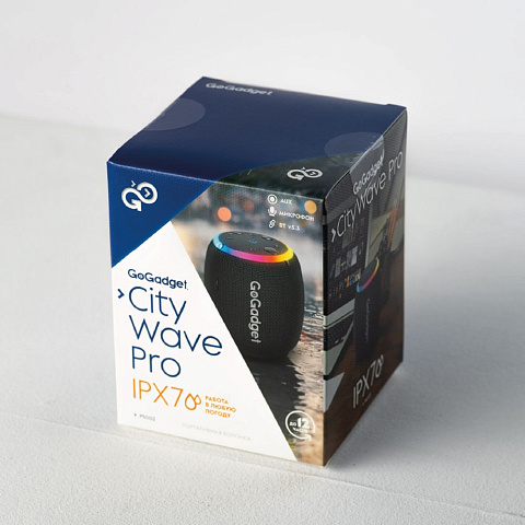 Водонепроницаемая колонка c подсветкой CityWave Pro, черная - рис 5.