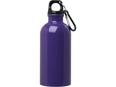 Одностенная бутылка для воды с карабином Oregon, изготовленная из нержавеющей стали, сертифицированной по стандарту RCS, объемом 400 мл - Пурпурный - рис 2.