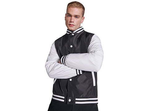 Бомбер утепленный California унисекс, черный/белый - рис 8.