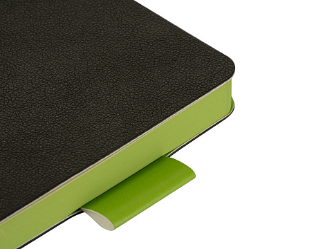 Ежедневник А5 датированный Boston 2026, черный с салатовым обрезом - рис 5.
