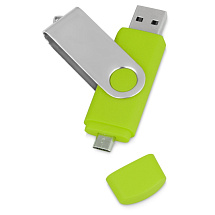 USB/micro USB-флешка 2.0 на 16 Гб Квебек OTG, зеленое яблоко