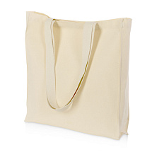 Сумка Donny из хлопка с донной складкой и парусиновыми ручками, натуральный