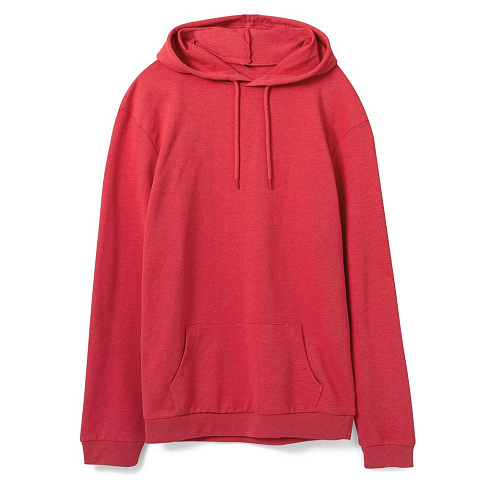 Толстовка с капюшоном унисекс Hoodie, красный меланж - рис 2.