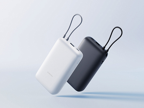 Внешний аккумулятор с встроенным кабелем Xiaomi Power Bank 20000mAh (Integrated Cable) GL Light Gray - рис 6.