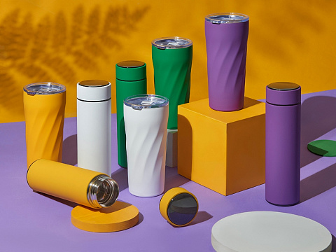 Подарочный набор FAMILY с термосом и термокружкой, темно-синий - рис 3.