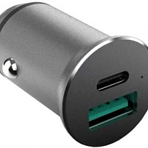Адаптер автомобильный USB с функцией быстрой зарядки Vipe (Metal 30W)