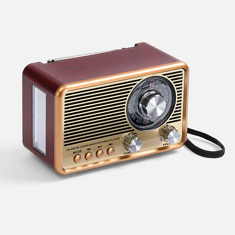 Bluetooth-колонка с радио Listenberg, коричневая - рис 2.