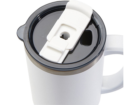 Sydney медная кружка с двойными стенками, сертифицированная согласно RCS, с вакуумной изоляцией и соломинкой, 1200 мл - Белый - рис 5.