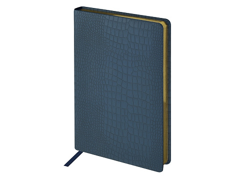 Ежедневник недатированный А5 Amazonia, синий с золотым обрезом